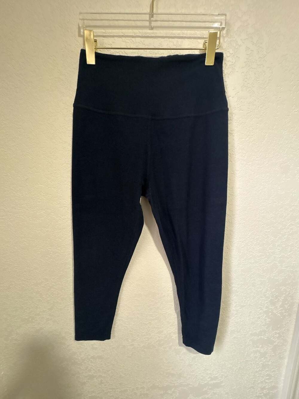 Beyond Yoga Leggings Size L Navy Blue Spacedye High Waisted